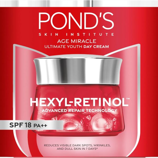 آيج ميراكل، إشراقة شابة من بوندس، كريم نهاري للوجه، مع SPF18 PA++، وههيكسيل ريتينول، ٥٠غرام
