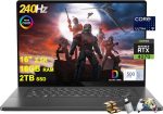 اسس لابتوب روج زيفيروس G16 للالعاب 16 انش 2.5k 2560x1600 OLED 240Hz (DCI-P3 100% 500nits G-SYNC) انتل 16 كور الترا 9 185H 16GB RAM 2TB SSD جيفورس RTX 4070 اضاءة خلفية ثاندربولت ويندوز 11 مع موزع ICP