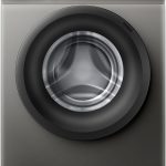 هايسينس غسالة WFQP8012T سعة 8 كجم تحميل امامي نحيف، محرك عاكس 1200 دورة في الدقيقة، غسيل سريع، وظيفة الإيقاف المؤقت والإضافة، عناية بالبخار للحساسية، رمادي تيتانيوم