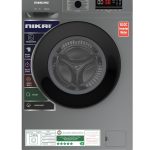 نيكاي غسالة تحميل امامي 8 كجم 1200 دورة في الدقيقة مع 16 برنامج، محرك عاكس BLDC موفر للطاقة، تصنيف 5 نجوم، غسيل بالبخار، شاشة LCD رقمية، قفل للاطفال، غسالة اوتوماتيكية بالكامل NWM801FN9S (فضي)