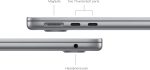 ⁦MacBook Air موديل 2024 من Apple (مقاس 13 إنش، شريحة Apple M3 بوحدة معالجة مركزية ثمانية النوى ووحدة معالجة رسومات غرافيك مع 10 نوى، ذاكرة موحدة 8GB‏، 512GB) - رمادي فلكي؛ العربية/الإنجليزية⁩ - الصورة ⁦4⁩
