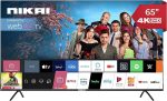 نيكاي تلفزيون سمارت 65 بوصة UHD LED ويب او اس من سلسلة بلاتينيوم، جهاز تحكم عن بعد سحري وشاشة سينما 4K الترا اتش دي ار، صوت دولبي، تحكم صوتي ذكي، تطبيقات يوتيوب ونتفليكس وشاهد - NIK65MEU4STN