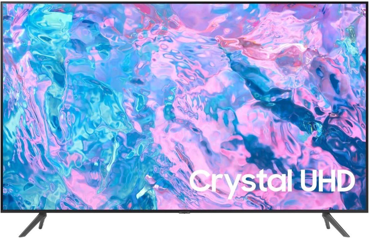 سامسونج تلفزيون ذكي، كريستال UHD 4 كيه، CU7000، 55 بوصة، اسود، معالج كريستال 4K، بيور كولور، موزع ذكي، UA55CU7000 - 2023 - اصدار عالمي
