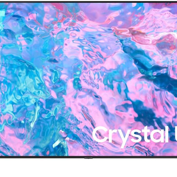 سامسونج تلفزيون ذكي، كريستال UHD 4 كيه، CU7000، 55 بوصة، اسود، معالج كريستال 4K، بيور كولور، موزع ذكي، UA55CU7000 - 2023 - اصدار عالمي