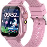 ماسرو ساعة ذكية للاطفال للبنات من سن 5 الى 12 سنة، شاشة لمس HD للبنات مع 32 لعبة احجية، مشغل موسيقى كاميرا تعلم بطاقة عداد الخطوات، العاب تعليمية، هدايا عيد ميلاد للاعمار 5 6 7 8 9 10 سنوات