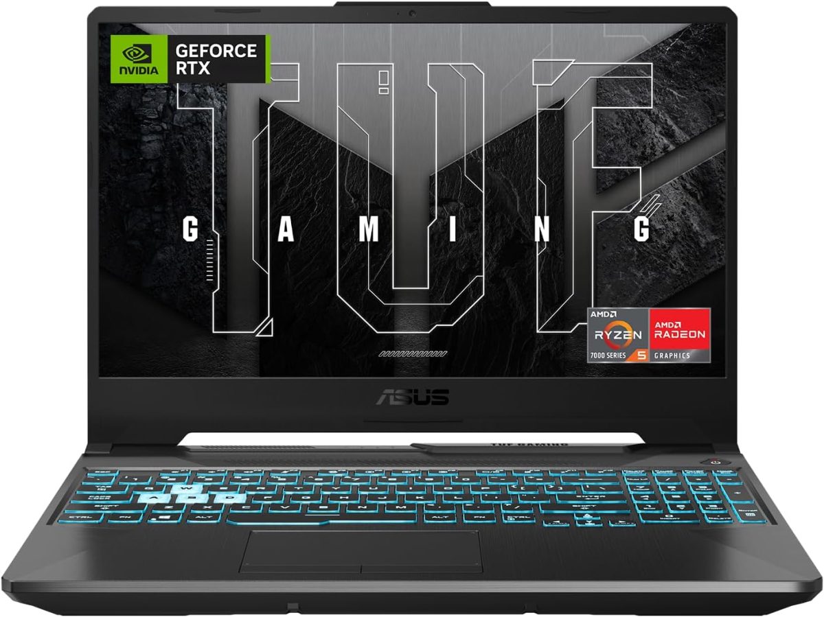 اسس تي يو اف للالعاب A15 2024 FA506NC-HN003W AMD رايزن 5 RTX 3050 16GB RAM 512GB SSD/اسود/كيبورد اسباني