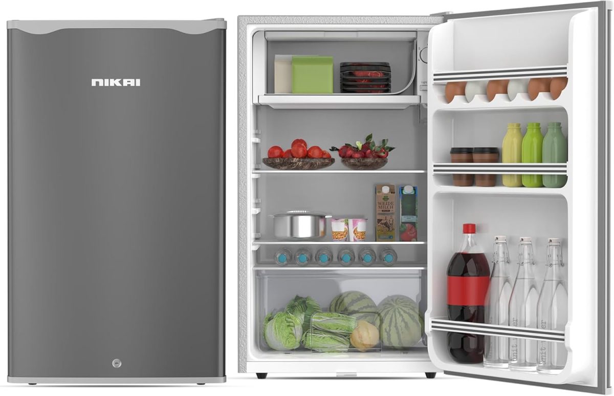 ثلاجة نيكاي بباب واحد بسعة 125 لتر - لون فضي NRF125SS 1