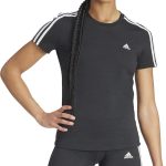 adidas womens Essentials Slim 3-Stripes T-Shirt