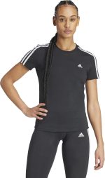 adidas womens Essentials Slim 3-Stripes T-Shirt