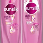 شامبو صانسيلك لمعان وقوة 400 مل + بلسم صانسيلك لمعان وقوة 320 مل، ابيض