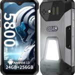 اماف جوال تانك ميني 8849 ثلاثي مقاوم للماء من يونيهيرتز، 4.3 انش 4G للاماكن الخارجية، ذاكرة RAM 24GB + ذاكرة روم 256GB، مقاوم للماء، كاميرا 100MP+32MP، 5800mAh/اضاءة تخييم