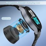 ⁦قاعدة شحن USB C لساعة سامسونج جالكسي 7/6/5/4/3/FE/الترا، قاعدة شحن مطورة لساعة جالكسي 6 كلاسيك/5 برو/4 كلاسيك، شاحن فقط (اسود)⁩ - الصورة ⁦2⁩