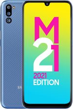 Samsung Galaxy M21 إصدار 2021 (أزرق قطبي، ذاكرة وصول عشوائي 4 جيجابايت، ذاكرة تخزين 64 جيجابايت) | FHD+ SAMOLED | 6 أشهر استبدال شاشة مجاني لـ Prime (SM-M215GLBDINS)