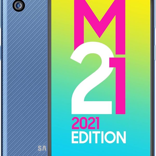 Samsung Galaxy M21 إصدار 2021 (أزرق قطبي، ذاكرة وصول عشوائي 4 جيجابايت، ذاكرة تخزين 64 جيجابايت) | FHD+ SAMOLED | 6 أشهر استبدال شاشة مجاني لـ Prime (SM-M215GLBDINS)