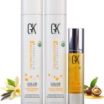 جي كيه هير مجموعة شامبو وبلسم مرطب ومرطب (10.1 اونصة سائلة) سيروم جلوبال كيراتين مضاد للتجعد الجاف والتالف لاصلاح زيت الارغان (1.69 اونصة سائلة) لجميع انواع الشعر خال من الكبريتات والبارابين للجنسين