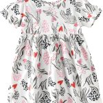 فستان محبوك مطبوع للبنات من جيلين