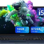 اسس لابتوب فيفوبوك 15 للاعمال بشاشة FHD 15.6 انش ومعالج انتل i5-1235U وذاكرة RAM 16GB وذاكرة تخزين 672GB (مجموعة SSD 512GB + قاعدة شحن 160GB) وبطاقة عرض مرئي انتل ايرس Xe وكاميرا ويب وكيبورد رقمية