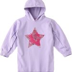 سويت شيرت بغطاء للراس مزين بالترتر للبنات من جيلين