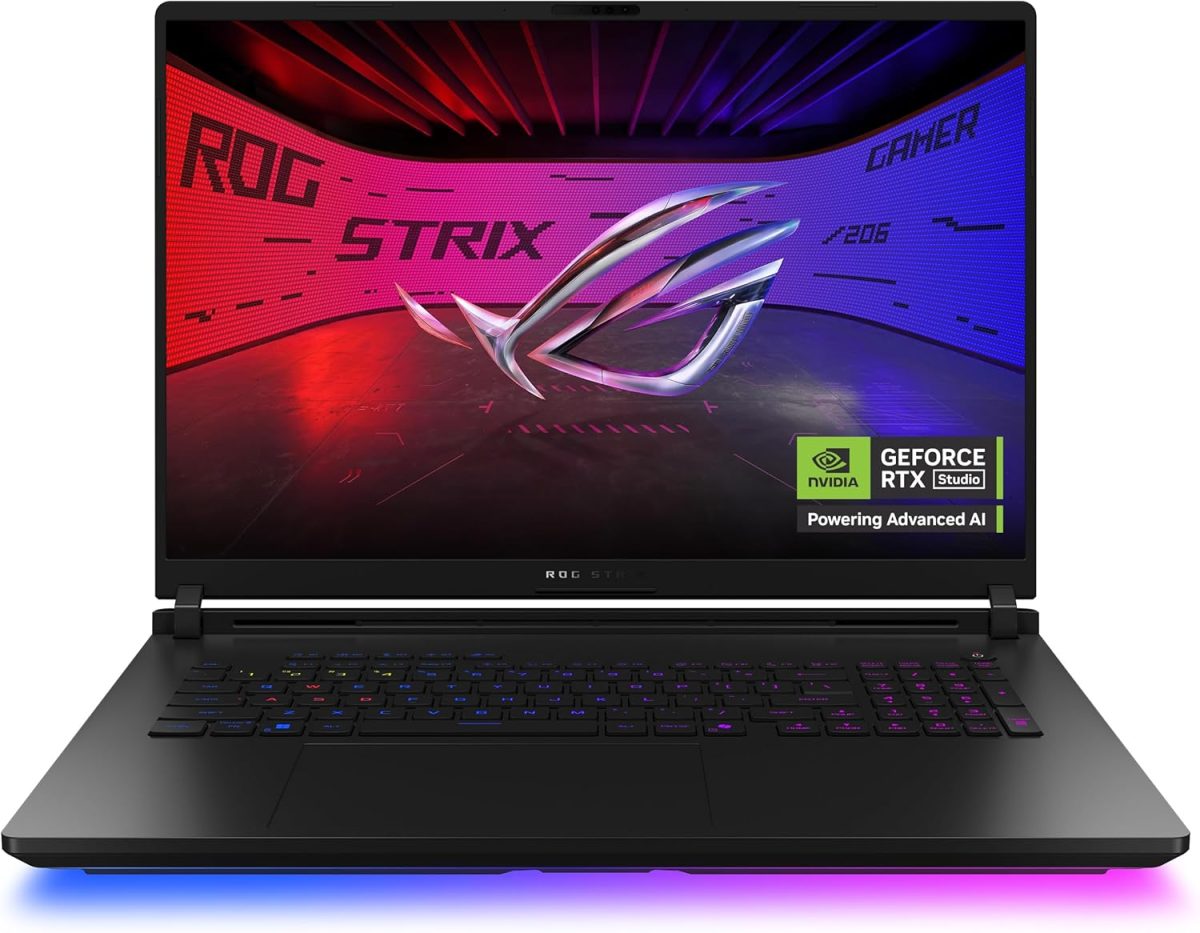 لابتوب روج ستريكس سكار 18 G835LX-SA047W للالعاب كور الترا 9/64GB/2TB PCIe G4 (برفورمانس) SSD+2TB PCIe G4 (برفورمانس) SSD/انفيديا RTX5090/24GB GDDR7/ويندوز 11 هوم/18.0/كيبورد انجليزي-عربي/اسود