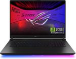 لابتوب روج ستريكس سكار 18 G835LX-SA047W للالعاب كور الترا 9/64GB/2TB PCIe G4 (برفورمانس) SSD+2TB PCIe G4 (برفورمانس) SSD/انفيديا RTX5090/24GB GDDR7/ويندوز 11 هوم/18.0/كيبورد انجليزي-عربي/اسود