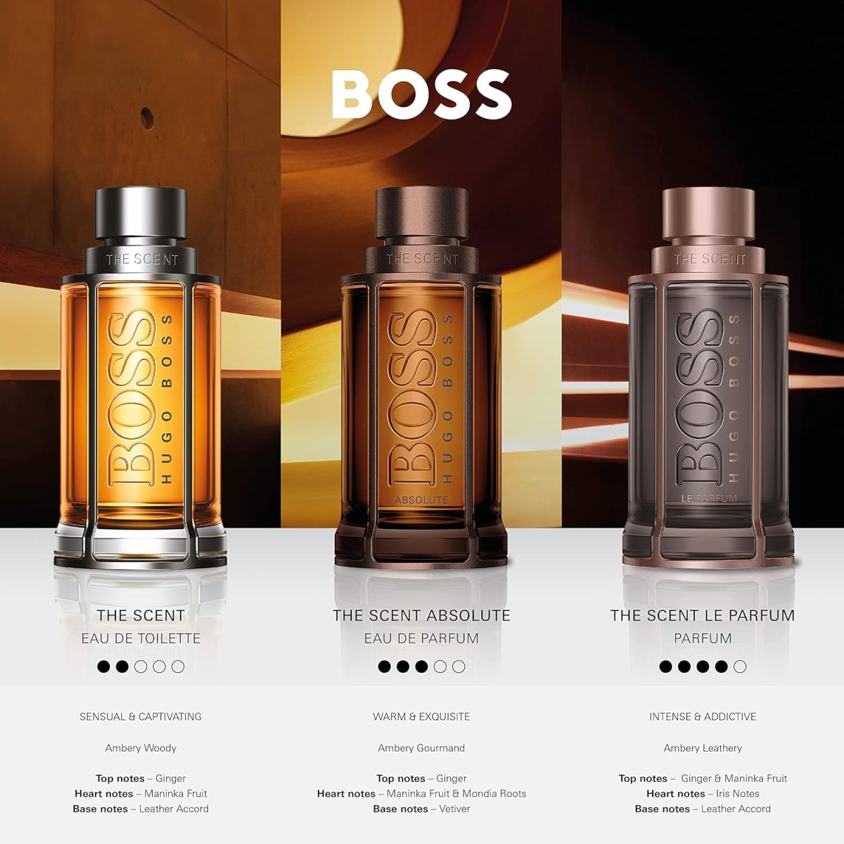 ⁦هوغو بوس عطر ذا سينت للرجال - او دي تواليت، 100 مل وبوتلد نايت - او دي تواليت للرجال، 200 مل⁩ - الصورة ⁦3⁩