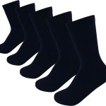 جوارب مدرسية كاجوال للاولاد والبنات للجنسين، عبوة من 5 ازواج