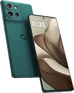 موتورولا ايدج 50 5G، ذاكرة RAM 12GB+12GB، روم 512GB، سناب دراغون 7 الجيل الاول، شاشة 6.66 انش pOLED 120Hz، اندرويد 14، اخضر جانجل مع سماعات موتو مجانية، علامة موتو وحماية من تلف الشاشة