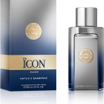 او دي بارفان ذا ايكون اليكسير للرجال من انطونيو بانديراس - يدوم طويلا - رائحة منعشة وأنيقة ومثيرة - روائح حارة وبحرية وخشبية - مثالي للمناسبات الخاصة - 3.4 اونصة سائلة