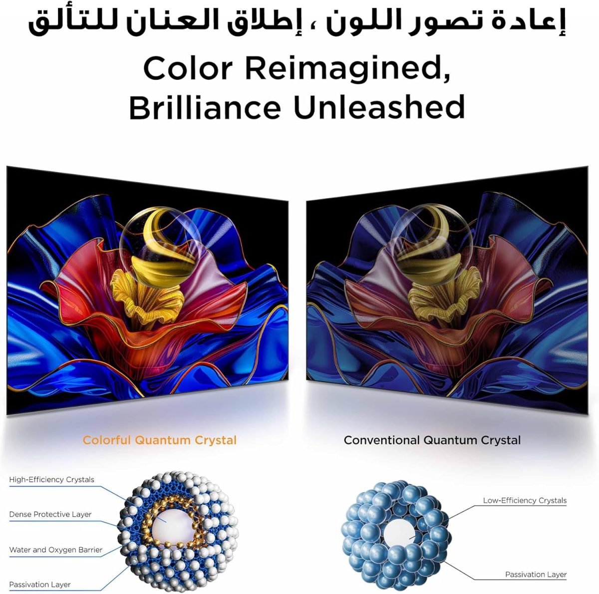 ⁦TCL تلفزيون ذكي 65 بوصة 4K QLED ملون كوانتوم كريستال HDR 10+ للالعاب، جوجل تي في ودولبي فيجن اتموس ودي تي اس فيرتشوال اكس وام ام ام سي وتحكم صوتي جيم ماستر بتصميم نحيف - 65T6C (موديل 2025)⁩ - الصورة ⁦7⁩