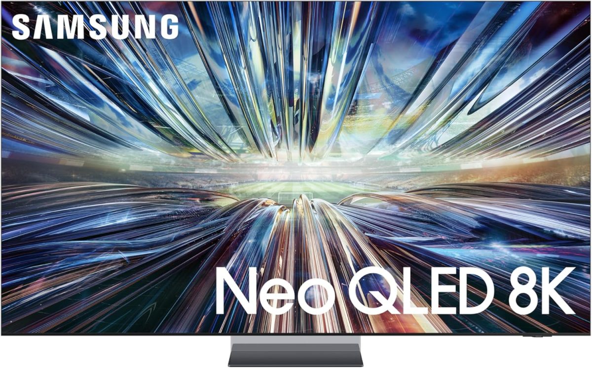 سامسونج تلفزيون نيو QLED 75 بوصة، QN900D، 8K، ميني LED، 8K AI ترقية برو، تصميم انفينيتي اير، تلفزيون سامسونج بلس، تلفزيون تايزن الذكي، QA75QN900DUXZN (2024 - نسخة الامارات العربية المتحدة)