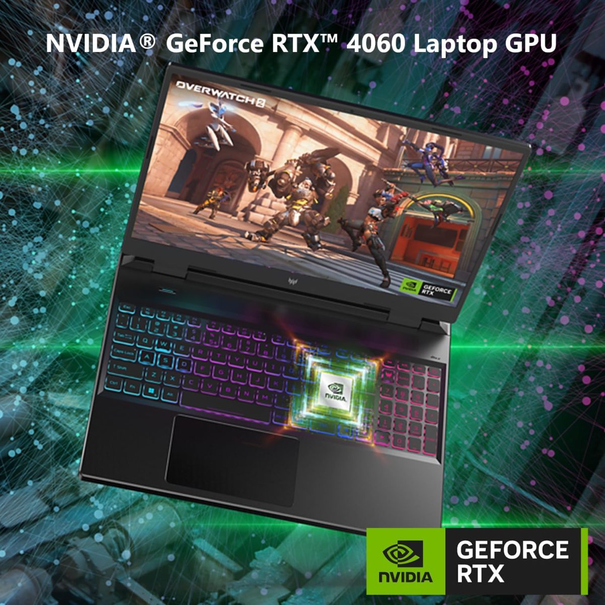 ⁦ايسر لابتوب العاب بريداتور هيليوس نيو 16 الجيل 14 انتل كور i9-14900HX 24 نواة حتى 5.80GHz/8GB انفيديا RTX4070/16 انش 240Hz/واي فاي 6E/RGB KB/ويندوز 11 هوم/اسود (16GB RAM | 1TB SSD)⁩ - الصورة ⁦4⁩