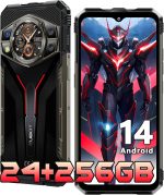 كوبت جوال كينج كونج ايه اكس 2024 غير مقفل بنظام اندرويد 14/ MTK G99/ ذاكرة RAM 24GB وروم 256GB ثنائي شرائح الاتصال/ شاشة مزدوجة 6.55 انش و1.35 انش/ 100MP/ IP68 مقاوم للماء IP69K/ 33W/GPS/NFC