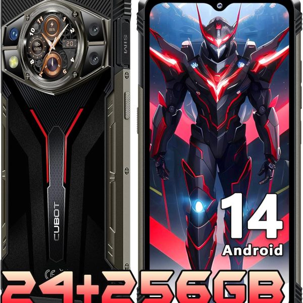 كوبت جوال كينج كونج ايه اكس 2024 غير مقفل بنظام اندرويد 14/ MTK G99/ ذاكرة RAM 24GB وروم 256GB ثنائي شرائح الاتصال/ شاشة مزدوجة 6.55 انش و1.35 انش/ 100MP/ IP68 مقاوم للماء IP69K/ 33W/GPS/NFC