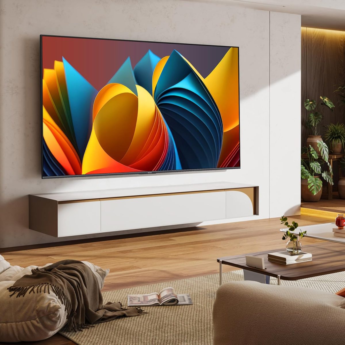 ⁦هايسينس تلفزيون ذكي QLED 100 بوصة 144Hz 100E7N - لون كوانتوم دوت ومضخم صوت مدمج ودولبي فيجن اتموس ووضع صانع الأفلام ويوتيوب ونتفليكس وشاهد وديزني بلس (2025 جديد)⁩ - الصورة ⁦6⁩