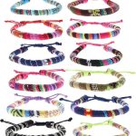 فروج ساك 12 سوار منسوج للنساء والرجال، مجموعة اساور الصداقة العرقية بوهو للبنات، مجوهرات شاطئ قابلة للتكديس قابلة للتعديل للمراهقين، حشو سلة عيد الفصح للاولاد، 12 سوار