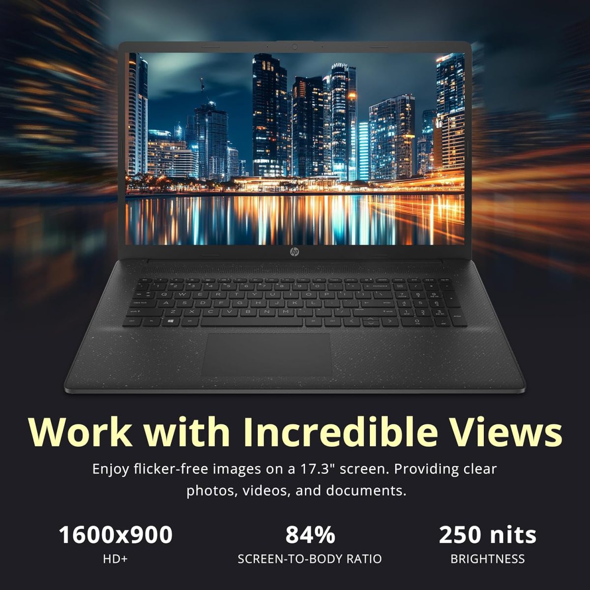 ⁦HP لابتوب اعمال 17.3 انش HD+ انتل i5-1334U، ذاكرة RAM 32GB، تخزين 1.28TB (1TB SSD + قاعدة شحن 288GB)، بطاقة رسومات انتل ايرس Xe، كيبورد رقمية، واي فاي 6، كاميرا ويب، ويندوز 11 برو، اسود⁩ - الصورة ⁦4⁩