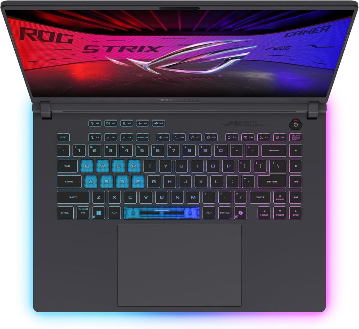 ⁦ASUS ROG Strix G16 (2025) Gaming Laptop, 16” FHD+ 16:10 165Hz/3ms Display, NVIDIA® GeForce RTX™ 5070 Laptop GPU, Intel® Core™ i9 Processor 14900HX, 32GB DDR5-5600, 1TB SSD, Wi-Fi 7, Win11 Home⁩ - الصورة ⁦12⁩