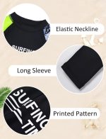 ⁦Happy Cherry Boys Three Piece Rash Guard Swimsuits with Hat Kids Long Sleeve Sunsuit Swimwear Sun Protection Bathing Suit⁩ - الصورة ⁦3⁩