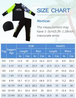 ⁦Happy Cherry Boys Three Piece Rash Guard Swimsuits with Hat Kids Long Sleeve Sunsuit Swimwear Sun Protection Bathing Suit⁩ - الصورة ⁦6⁩