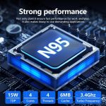 ⁦لابتوب العاب 15.6 انش، معالج N95 (حتى 3.4GHz) شاشة 1920×1080 FHD IPS، لابتوب 16GB DDR4 512GB SSD، زاوية مفتوحة 180 درجة، كيبورد باضاءة خلفية، واي فاي 5، كاميرا ويب⁩ - الصورة ⁦3⁩