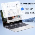 ⁦لابتوب العاب 15.6 انش، معالج N95 (حتى 3.4GHz) شاشة 1920×1080 FHD IPS، لابتوب 16GB DDR4 512GB SSD، زاوية مفتوحة 180 درجة، كيبورد باضاءة خلفية، واي فاي 5، كاميرا ويب⁩ - الصورة ⁦4⁩