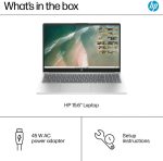 ⁦HP لابتوب للاعمال بشاشة لمس 15.6 انش ومعالج i3-1215U سداسي النواة (يتفوق على i5 1135G7) وذاكرة RAM 16GB وSSD 1TB وويندوز 11 برو لون فضي انيق مع شاحن⁩ - الصورة ⁦3⁩
