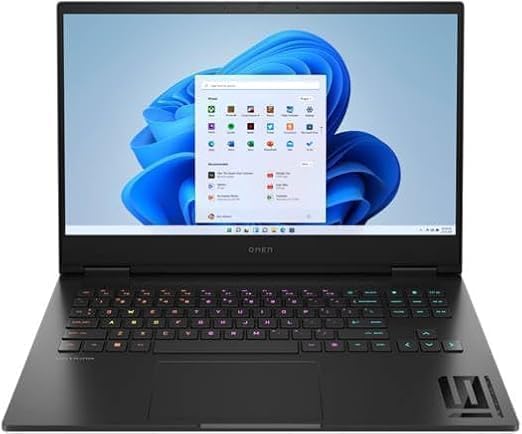 لابتوب العاب اتش بي اومن 16 بشاشة 16 انش QHD بتردد 240Hz ومعالج كور i7-13700HX وذاكرة RAM 16GB وSSD 1TB وبطاقة رسومات NVlDlA RTX 4060-8GB - اسود (صندوق مفتوح) (مجدد)