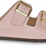 صندل للنساء من بروتيكا - صندل من الفلين لتقويم العظام بلون بينك فاتح - حذاء لمنع القدم المسطحة - دعم قوس القدم العالي