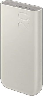 ⁦سامسونج بطارية 20000mAh 45 واط مع ثلاثة منافذ من النوع C، بيج⁩ - الصورة ⁦3⁩