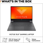 ⁦HP لابتوب العاب فيكتس 15.6 انش 144Hz FHD، AMD رايزن 5 7535HS، 32GB DDR5 RAM، 1TB SSD، AMD راديون RX 6550M، بيتس RTX 2050، كيبورد باضاءة خلفية، ويندوز 11 برو، فضي ميكا⁩ - الصورة ⁦9⁩