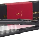 اي بودز مكواة بخار مسطحة لفرد الشعر ببخار سيراميك احترافي مع زيت الارغان لتمليس الشعر