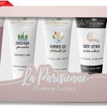 صندوق مطهر فاخر للسفر من ايكوليت بلس - 30 مل من 5 انابيب (شامبو وبلسم وجل استحمام ولوشن للجسم ومعقم اليدين) لجميع انواع البشرة | سلة هدايا للجنسين لجميع المناسبات الاحتفالية.