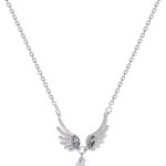 عقد بقلادة على شكل اجنحة الملاك مرصعة بالزركونيا المكعب من سامارا، عقد بقلادة على شكل جناح الملاك، مجوهرات عصرية هدية للنساء والبنات والام والابنة والزوجة