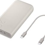 سامسونج بطارية 20000mAh 45 واط مع ثلاثة منافذ من النوع C، بيج